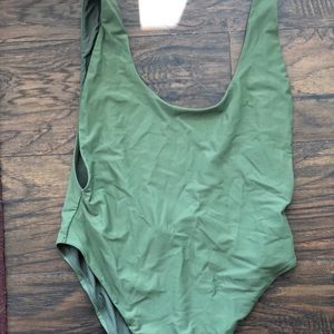 Aerie Cheeky Olive Green One Piece Bathing Suit